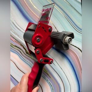 Scotch Red And Black Packing Tape dispenser / Box Sealer